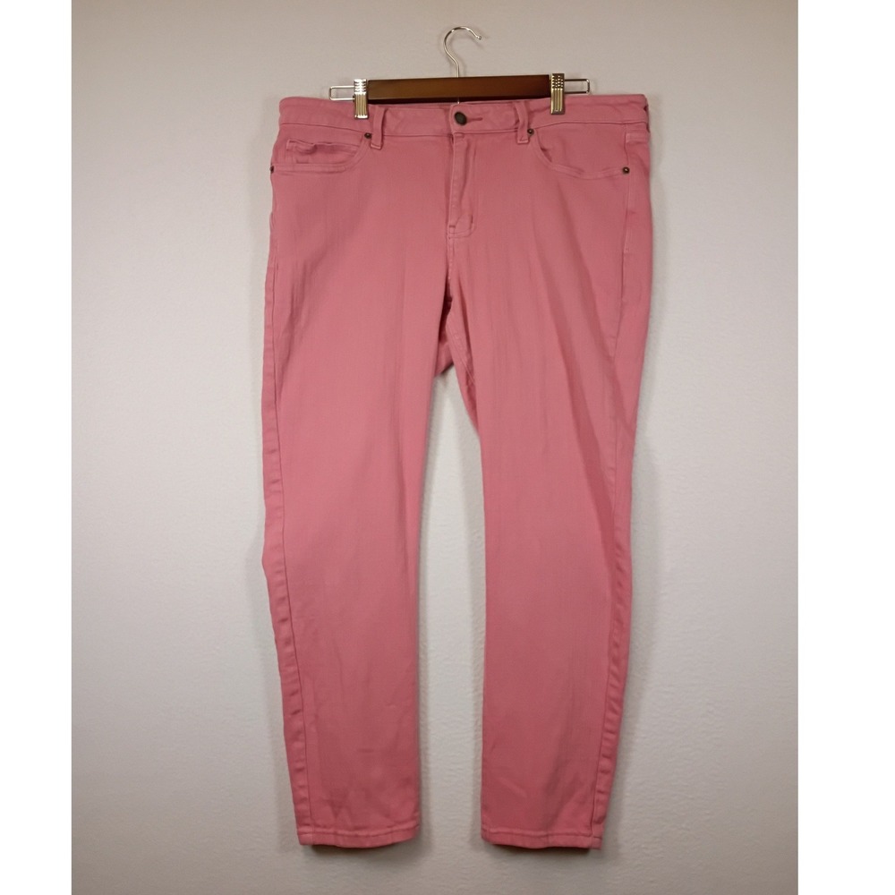 Barbiecore Cosmic Blue Love Women 32 Pink Skinny Stretch Denim Jeans C131WTF-FLA